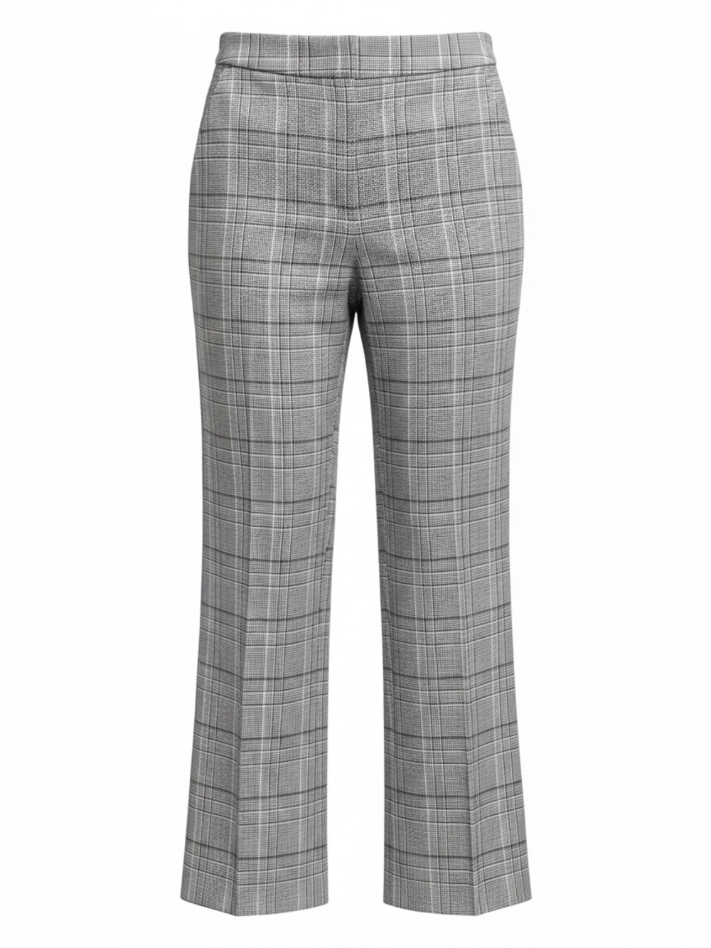 Nicole Miller Gray Plaid Boot Cut Pants
